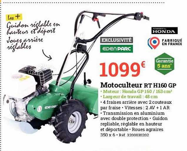 motoculteur rt h160 gp edenparc honda