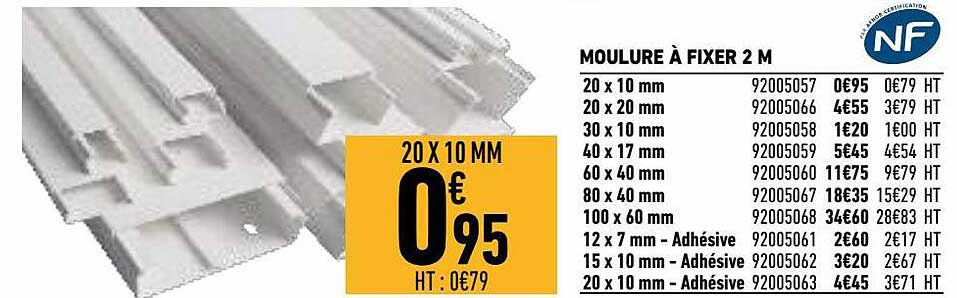 moulure à fixer 2 m