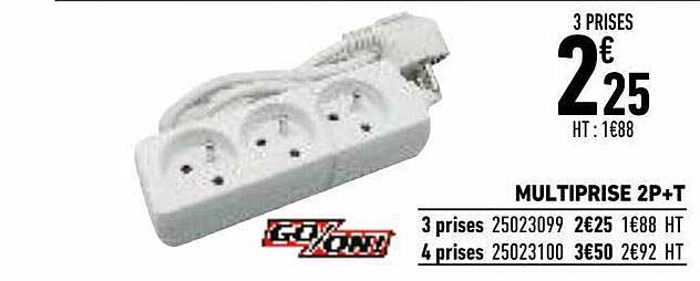 multiprise 2p+t go-on!