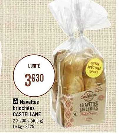 navettes briochées castellane