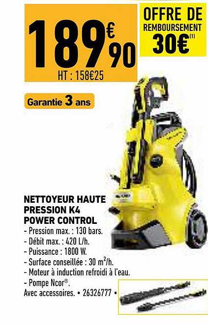 nettoyeur haute pression k4 power control