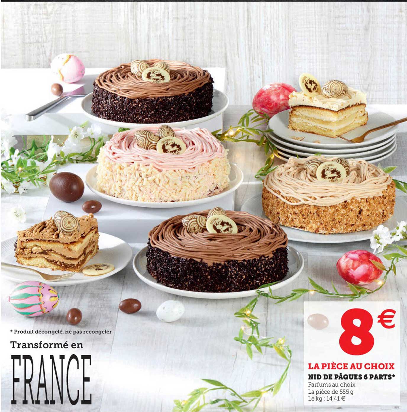 nid de pâques 6 parts