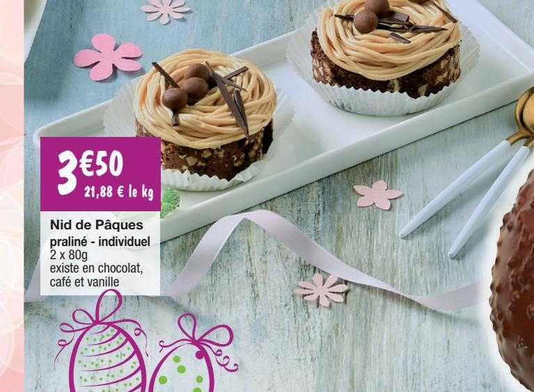 nid de pâques praliné - individuel