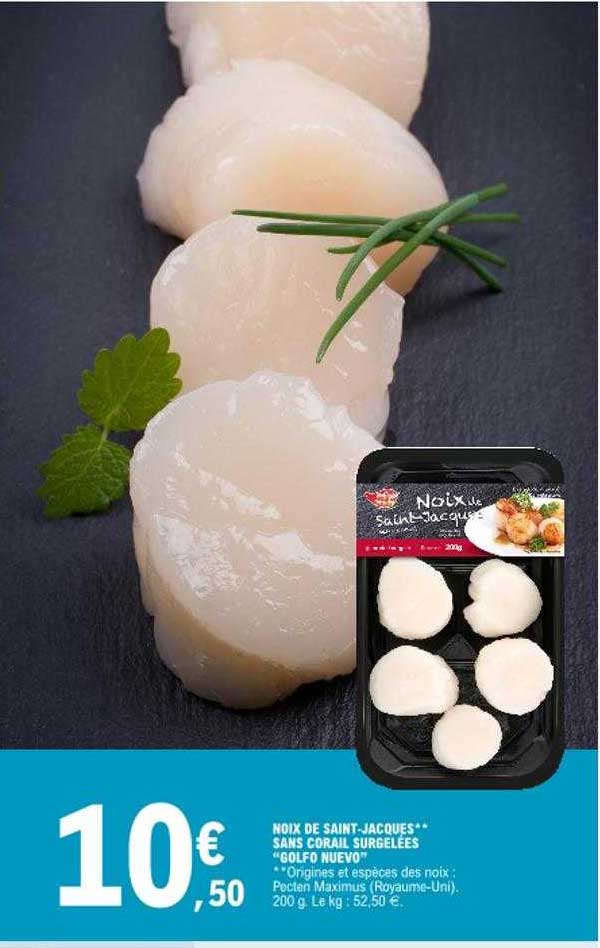 noix de saint-jacques** sans corail surgelées "golfo nuevo"
