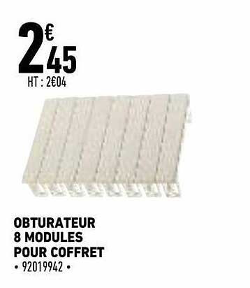 obturateur 8 modules pour coffret