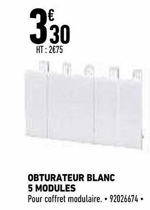 obturateur blanc 5 modules