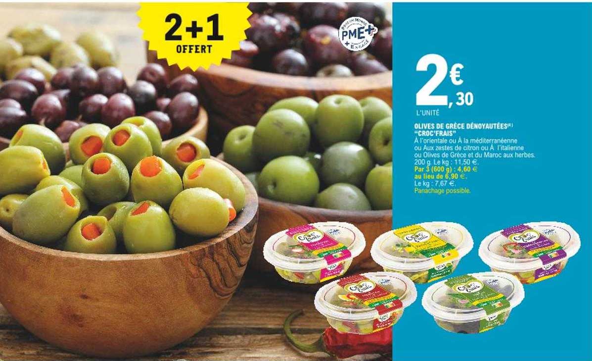 olives de grèce dénoyautées "croc'frais"