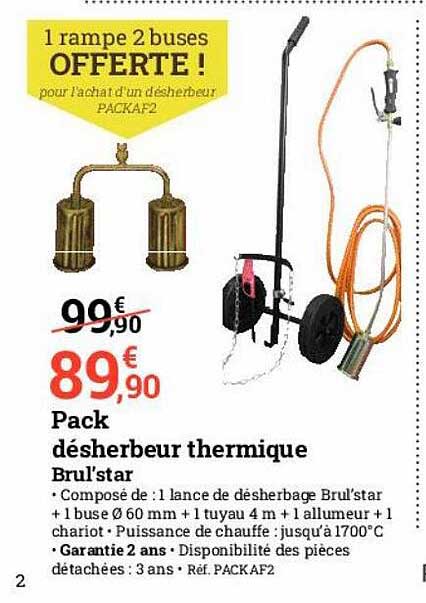 pack désherbeur thermique brul'star