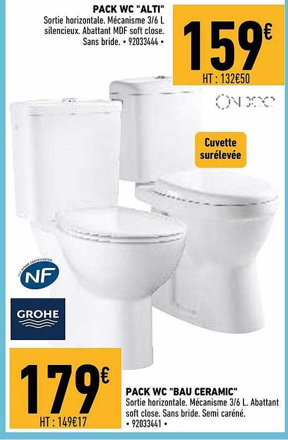 pack wc "alti", pack wc "bau ceramic"