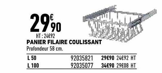 Panier Filaire Coulissant