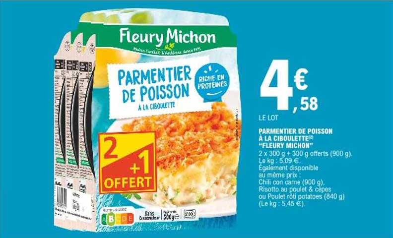 parmentier de poisson à la ciboulette "fleury michon"