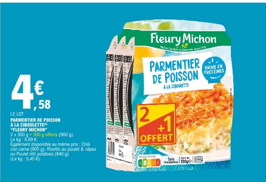 parmentier de poisson à la ciboulette "fleury michon"