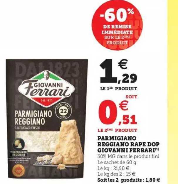 parmigiano reggiano râpé dop giovanni ferrari