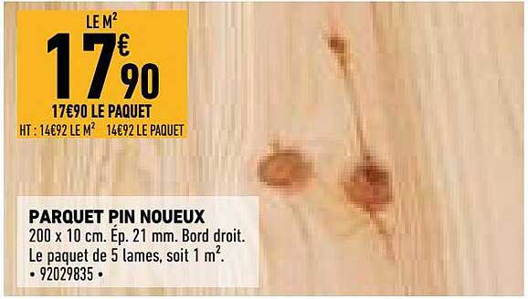 parquet pin noueux