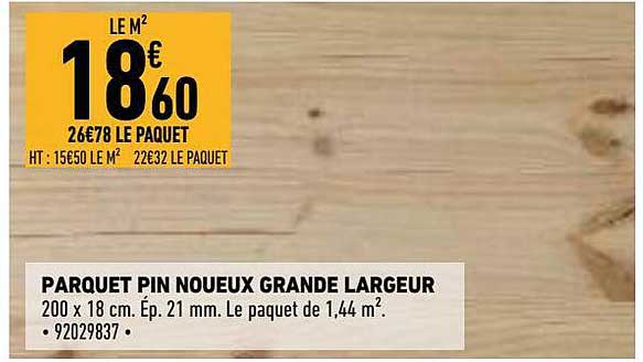 parquet pin noueux grande largeur