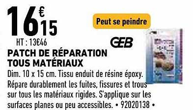 patch de réparation tous matériaux geb