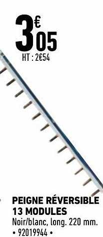 peigne réversible 13 modules
