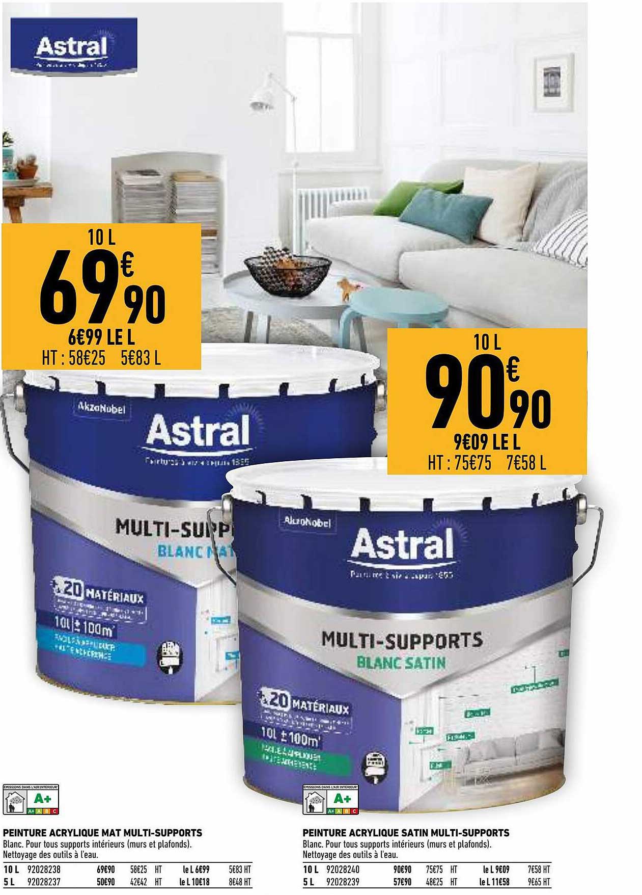 peinture acrylique mat multi-supports, astral