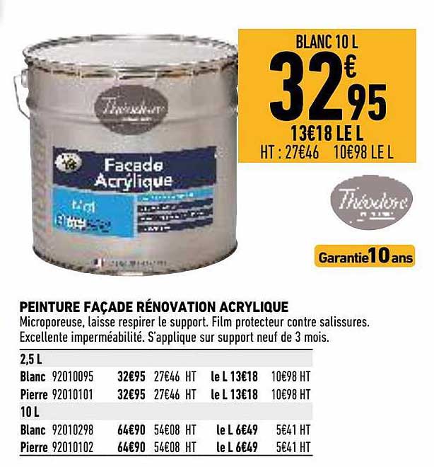 Peinture Façade Rénovation Acrylique Théodore