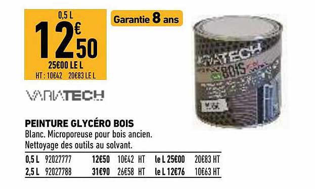 peinture glycéro bois variatech