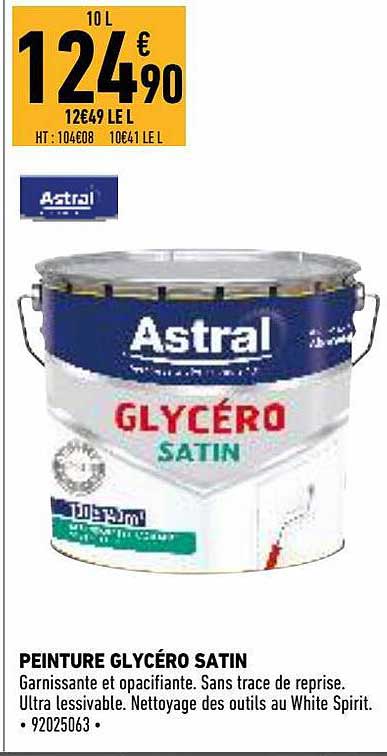 peinture glycéro satin astral