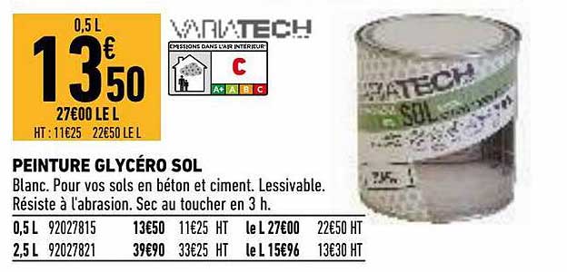 peinture glycéro sol variatech