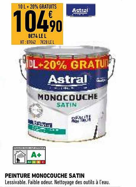 peinture monocouche satin astral