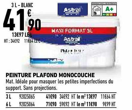 peinture plafond monocouche astral