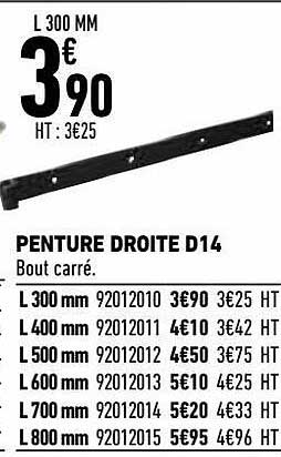 penture droite d14