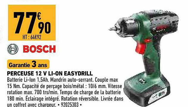 Perceuse 12 V Li-on Easydrill Bosch