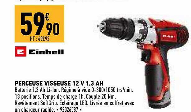 Perceuse Visseuse 12 V 1,3 Ah Einhell