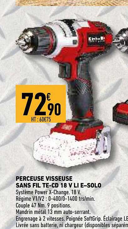perceuse visseuse sans fil te-cd 18 v li e-solo