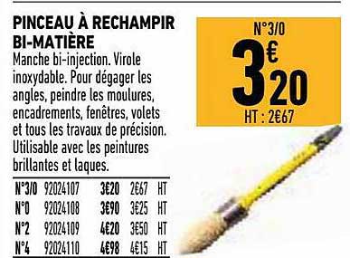 pinceau à rechampir bi-matière
