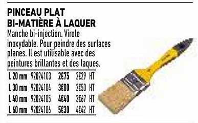 pinceau plat bi-matière à laquer