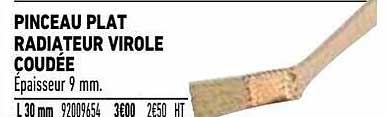 pinceau plat radiateur virole coudée