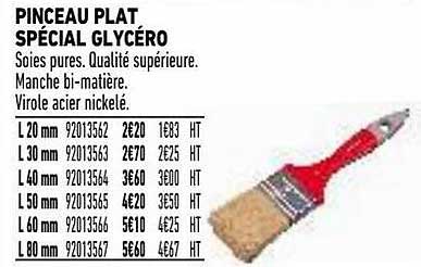 pinceau plat spécial glycéro