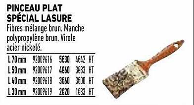 Pinceau Plat Spécial Lasure