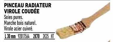 pinceau radiateur virole coudée