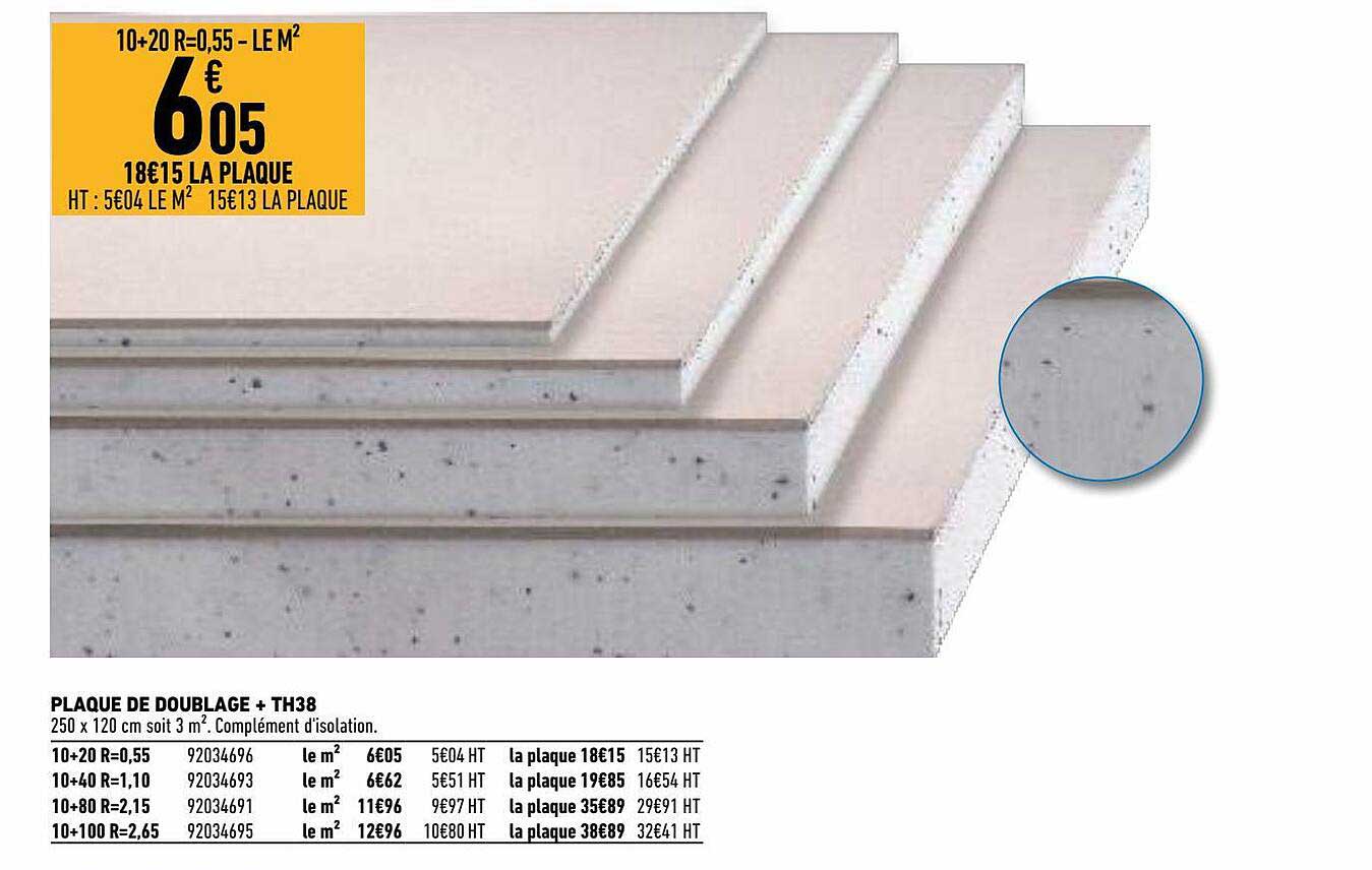 plaque de doublage + th38