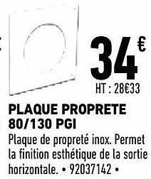 plaque propreté 80-130 pgi