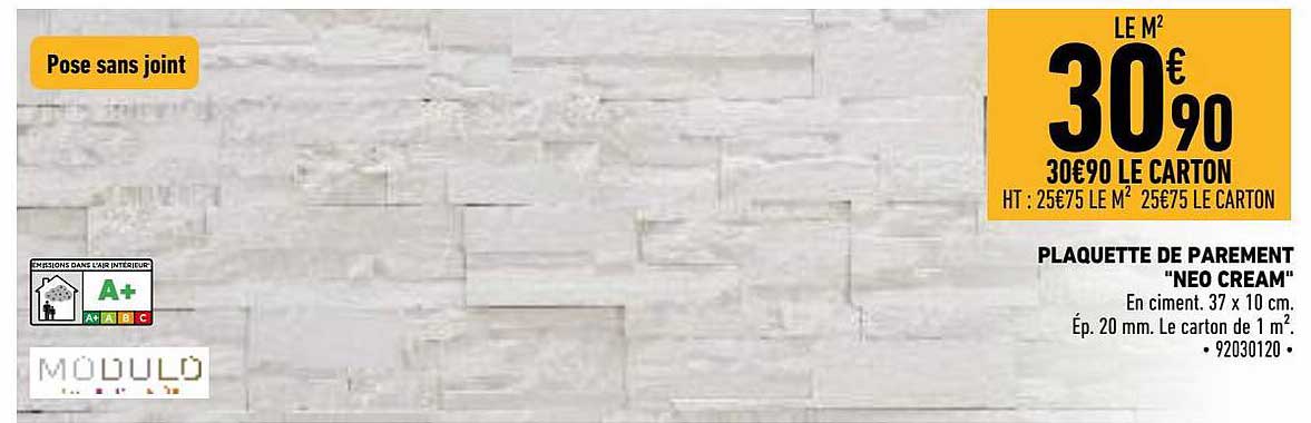 plaquette de parement "neo cream"