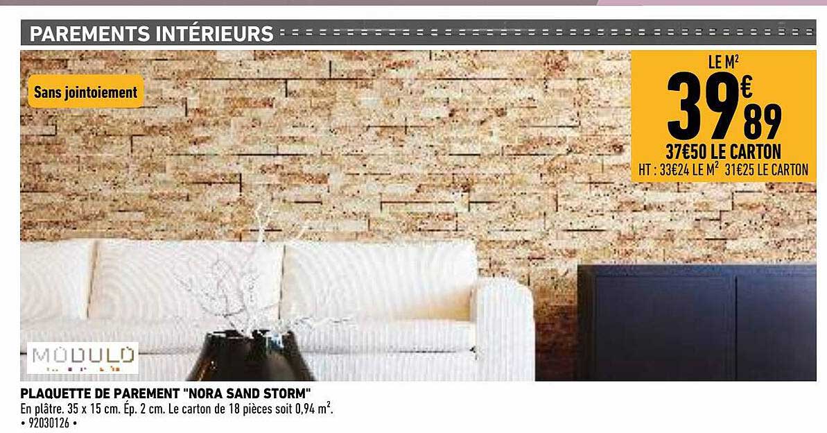 Plaquette De Parement "nora Sand Storm"