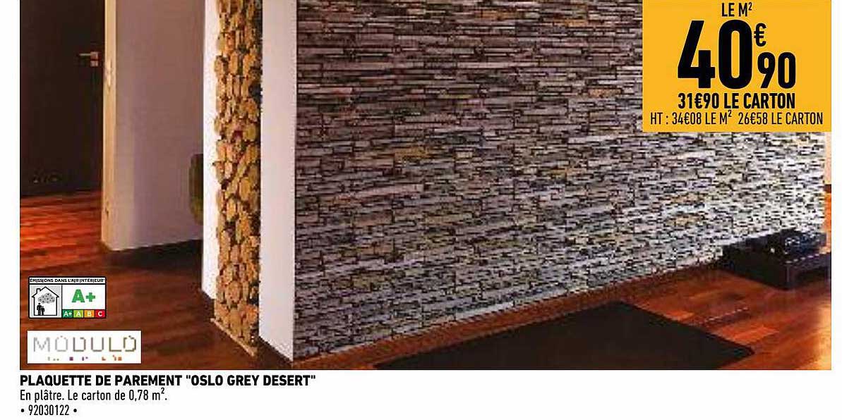 plaquette de parement "oslo grey desert"