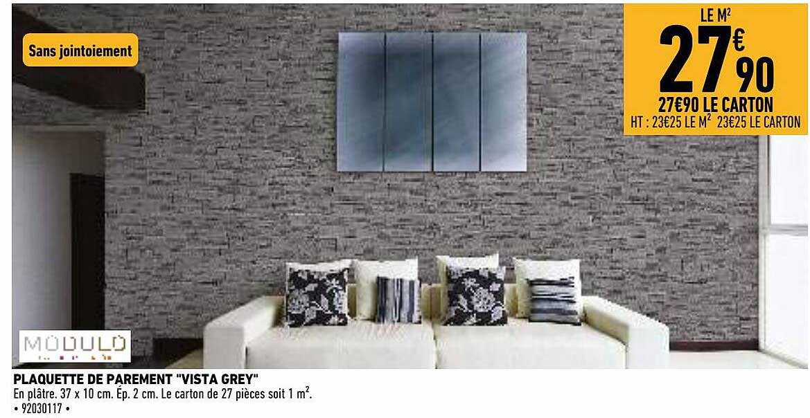 plaquette de parement "vista grey"