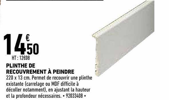 plinthe de recouvrement à peindre