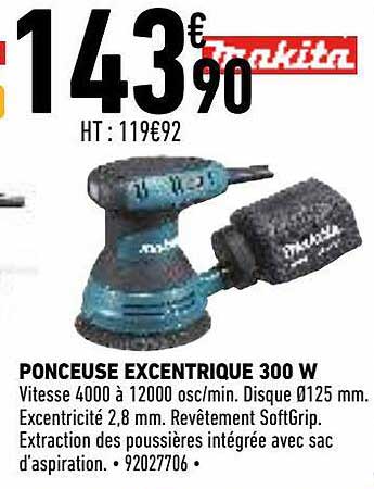 ponceuse excentrique 300 w makita