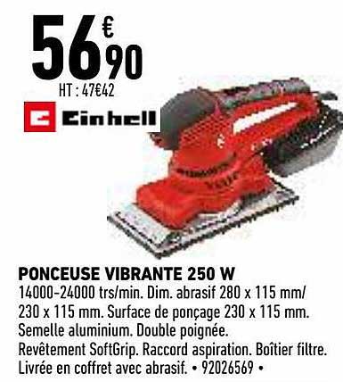 ponceuse vibrante 250 w einhell