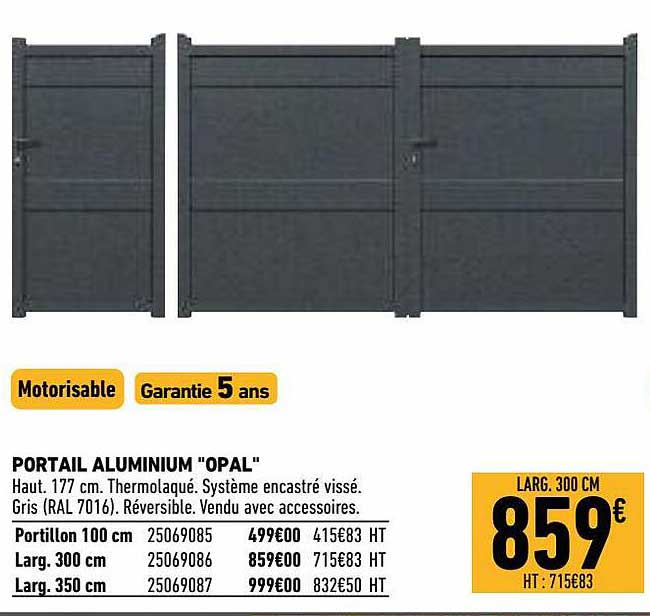 portail aluminium "opal"
