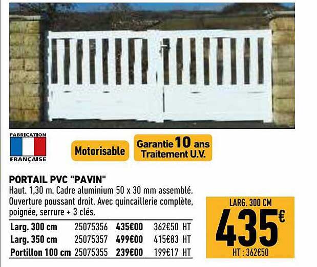 Portail Pvc "pavin"
