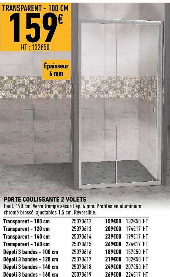 Porte Coulissante 2 Volets